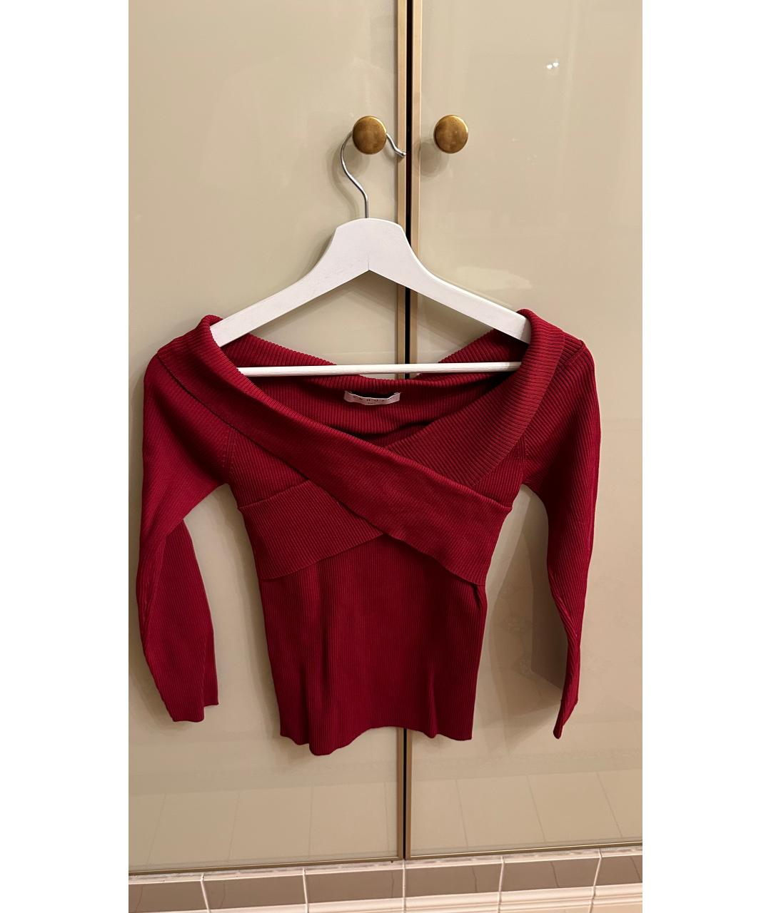 SANDRO Красный вискозный джемпер / свитер, фото 2