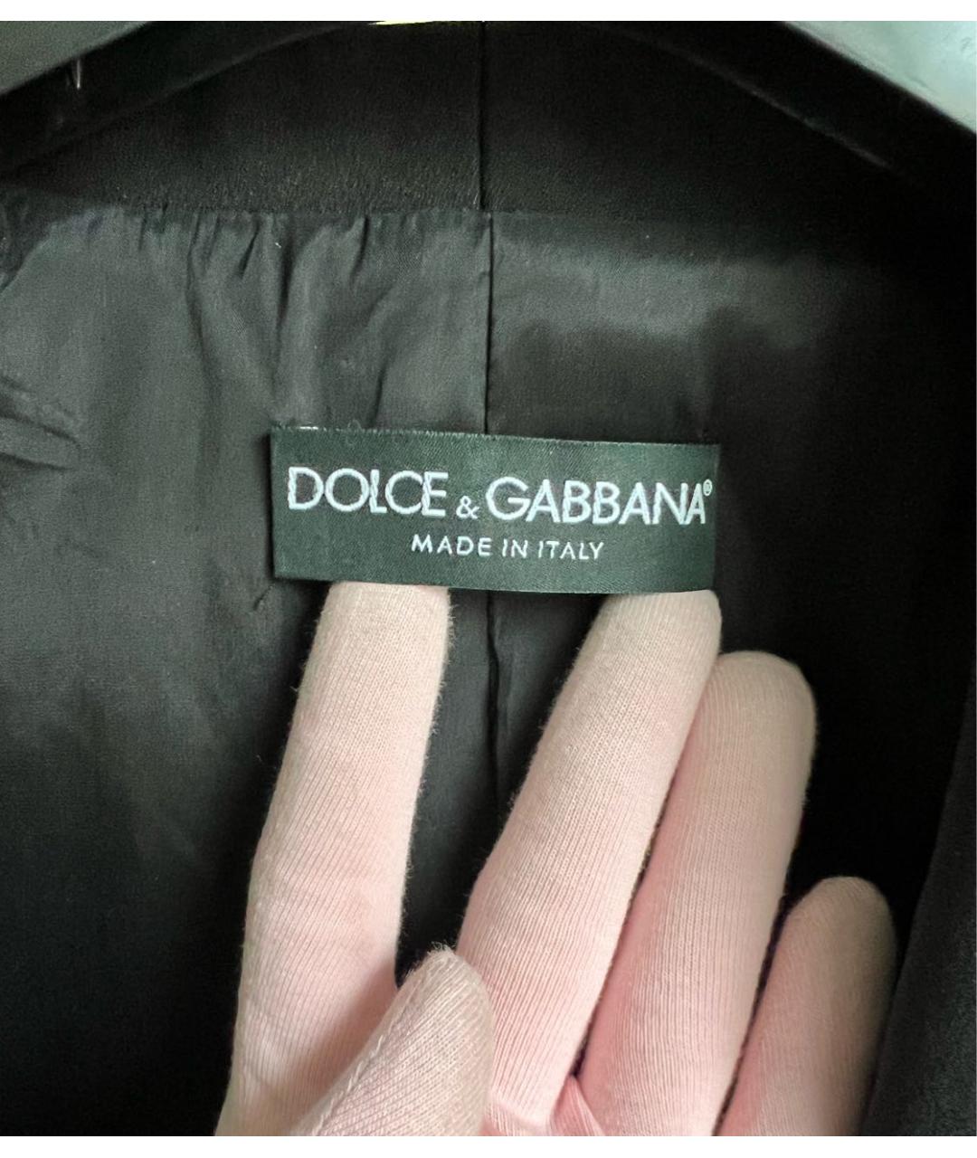 DOLCE&GABBANA Черный ацетатный жакет/пиджак, фото 7