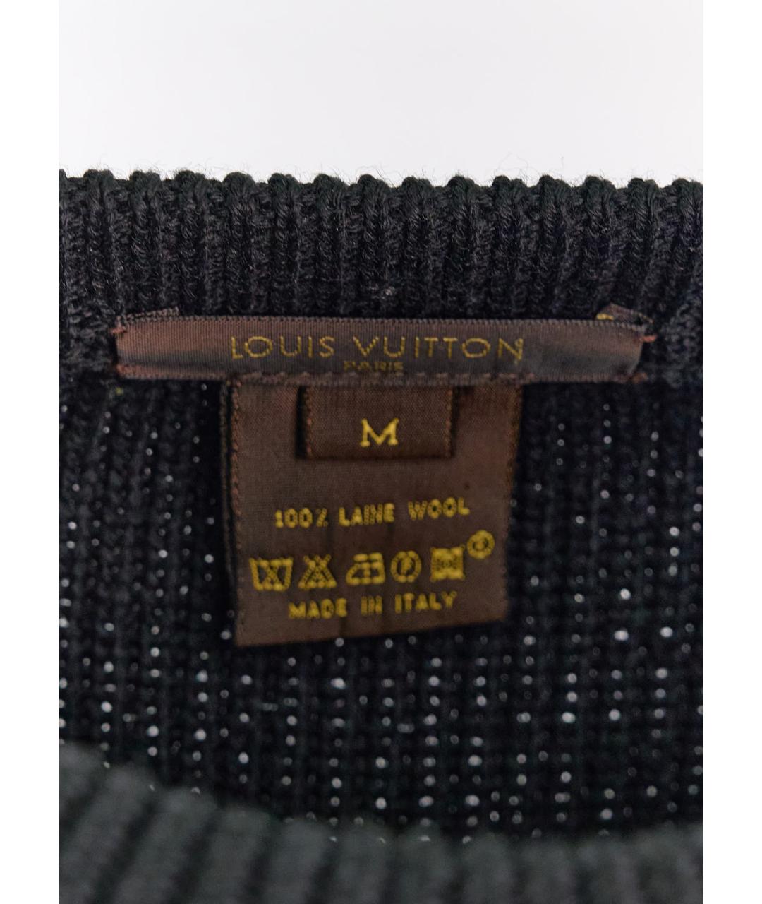 LOUIS VUITTON PRE-OWNED Черный шерстяной джемпер / свитер, фото 3