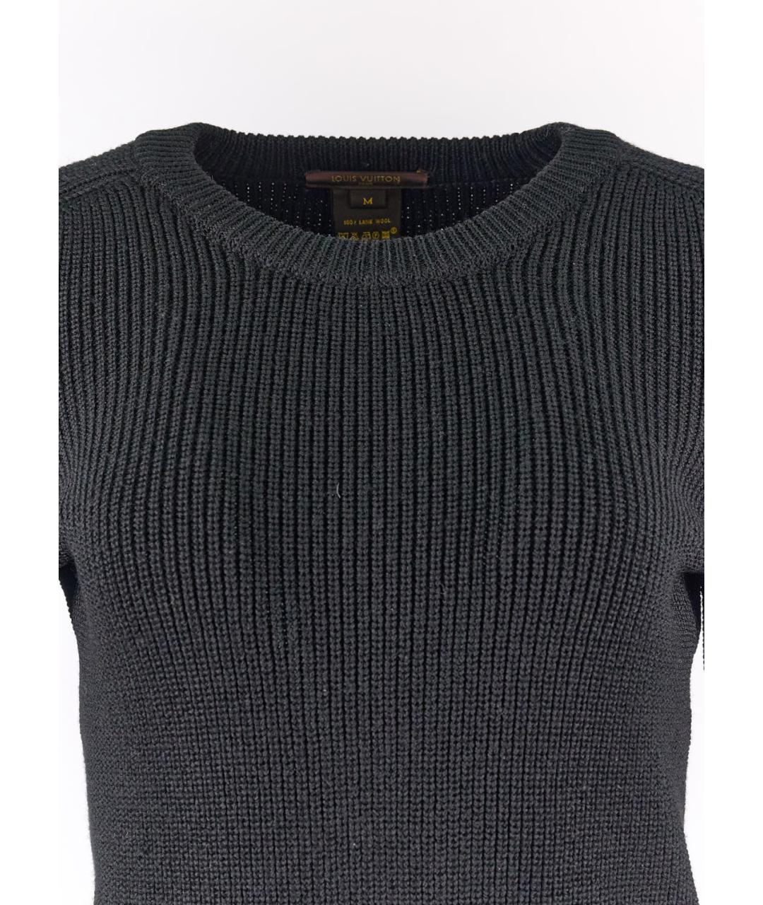 LOUIS VUITTON PRE-OWNED Черный шерстяной джемпер / свитер, фото 4