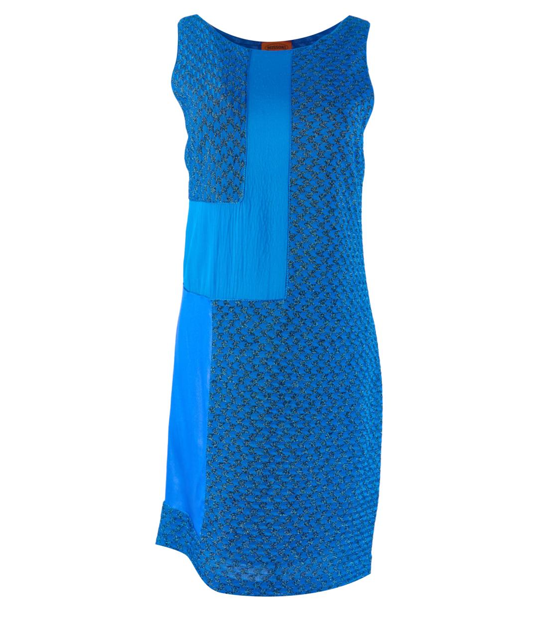 MISSONI Синее вискозное повседневное платье, фото 1