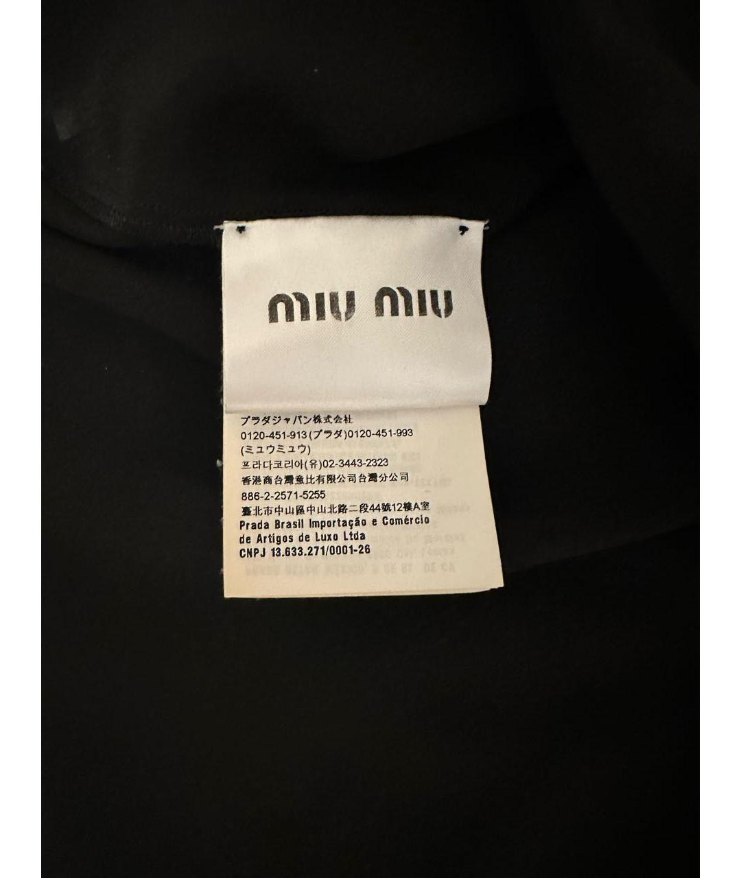 MIU MIU Черная шелковая блузы, фото 4