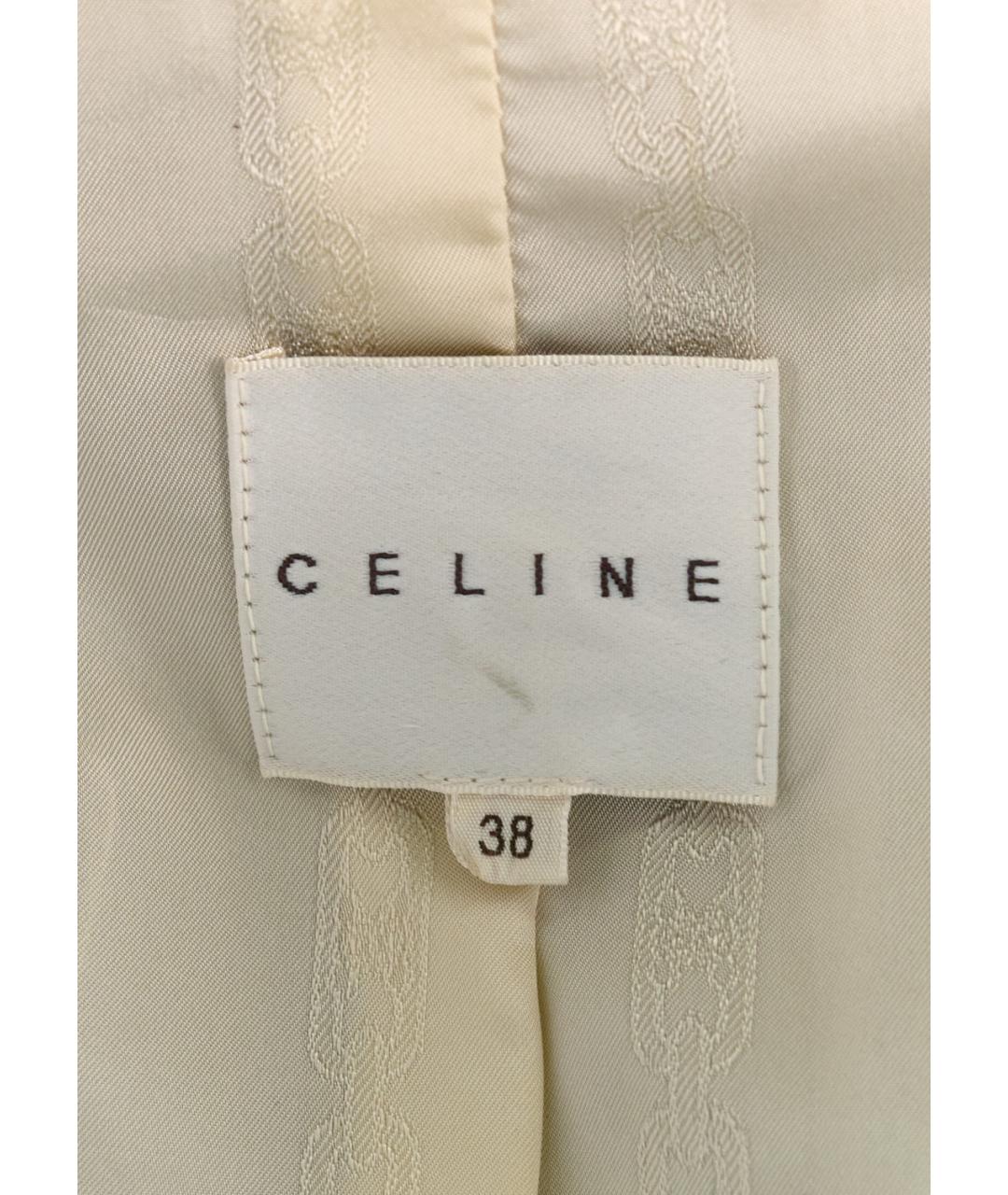 CELINE PRE-OWNED Серая кожаная куртка, фото 3