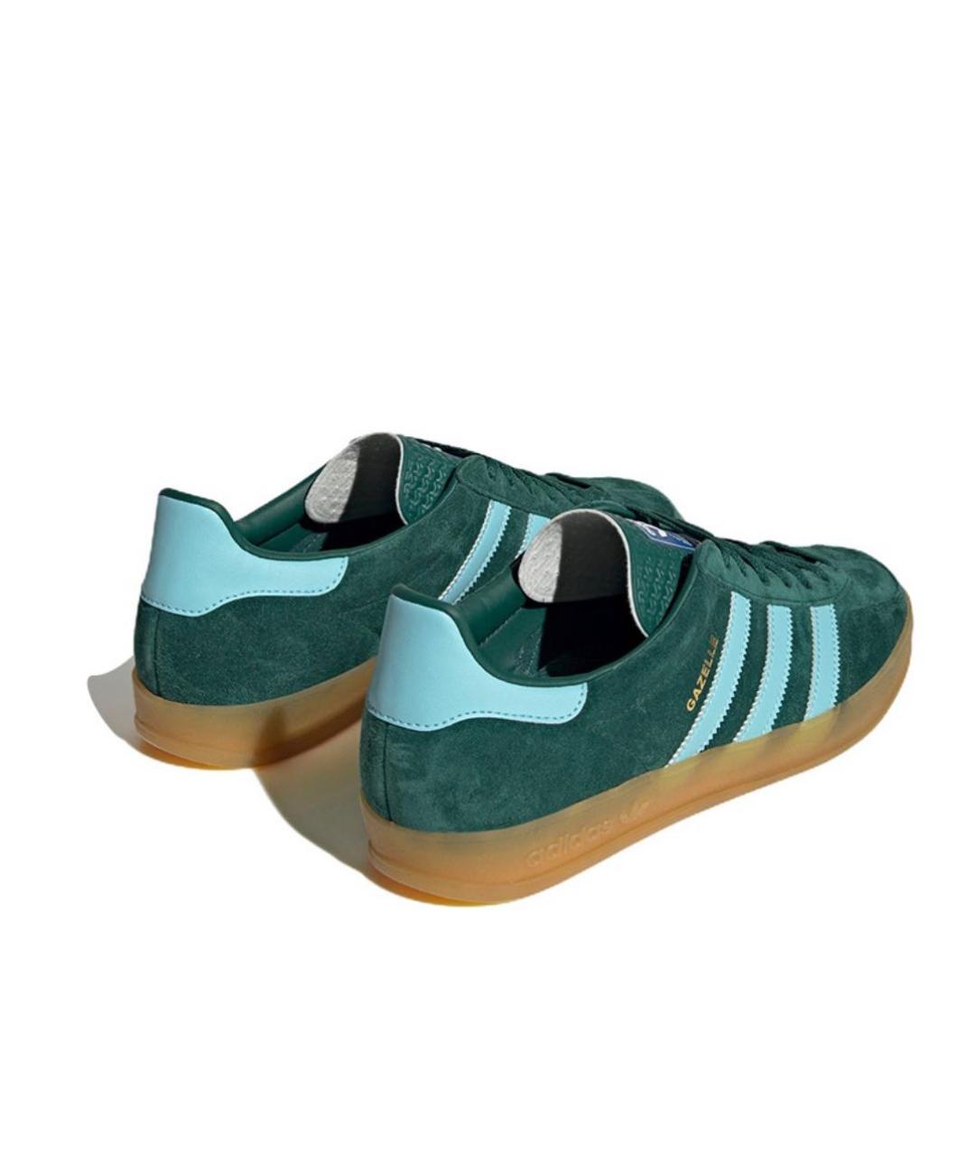 ADIDAS Зеленые кожаные кроссовки, фото 2