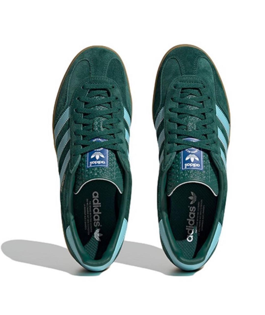ADIDAS Зеленые кожаные кроссовки, фото 4