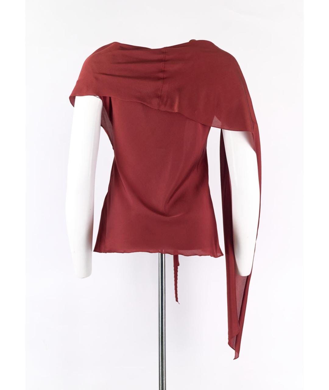 CELINE PRE-OWNED Бордовая шелковая блузы, фото 2