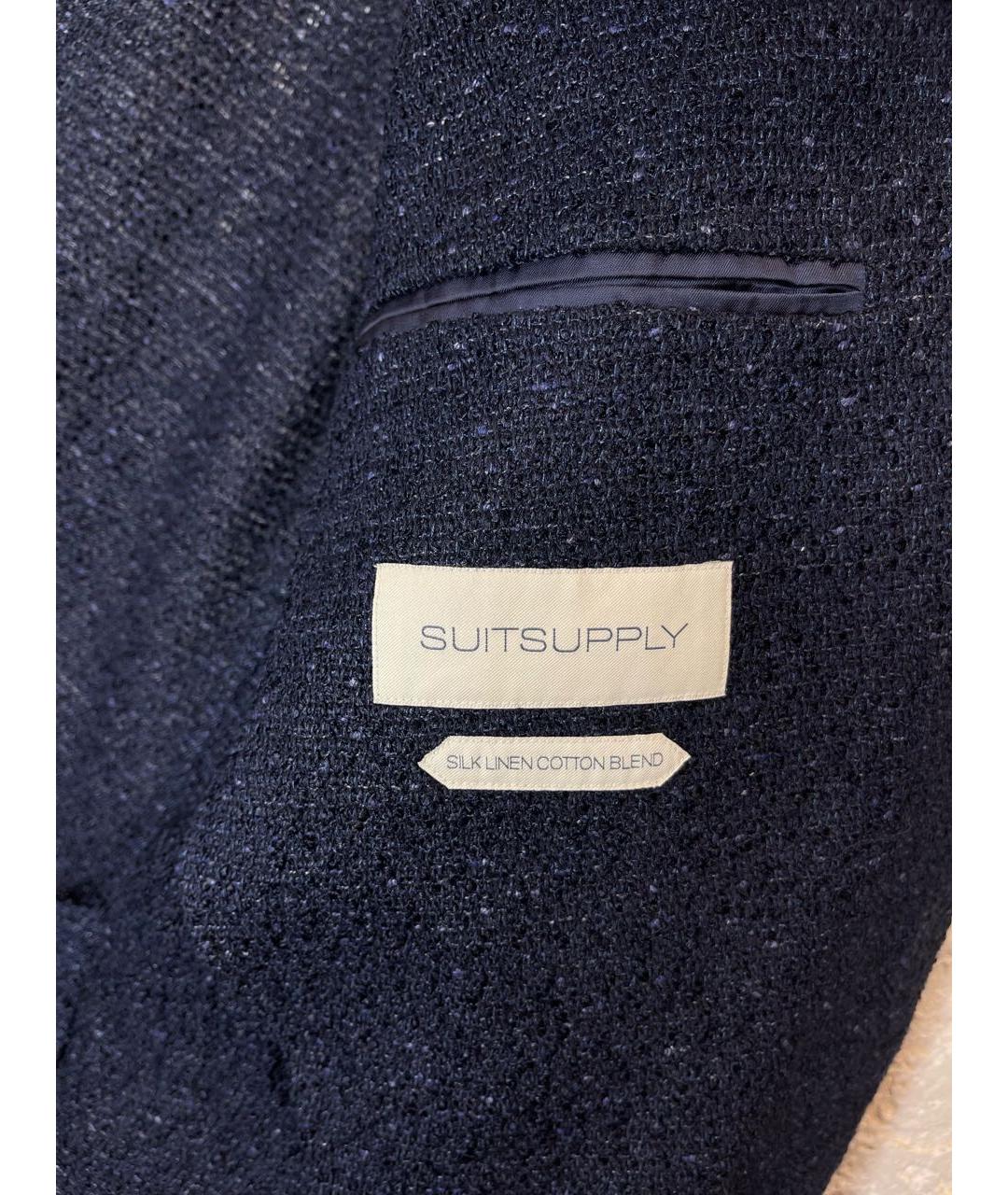 SUITSUPPLY Темно-синий льняной пиджак, фото 7