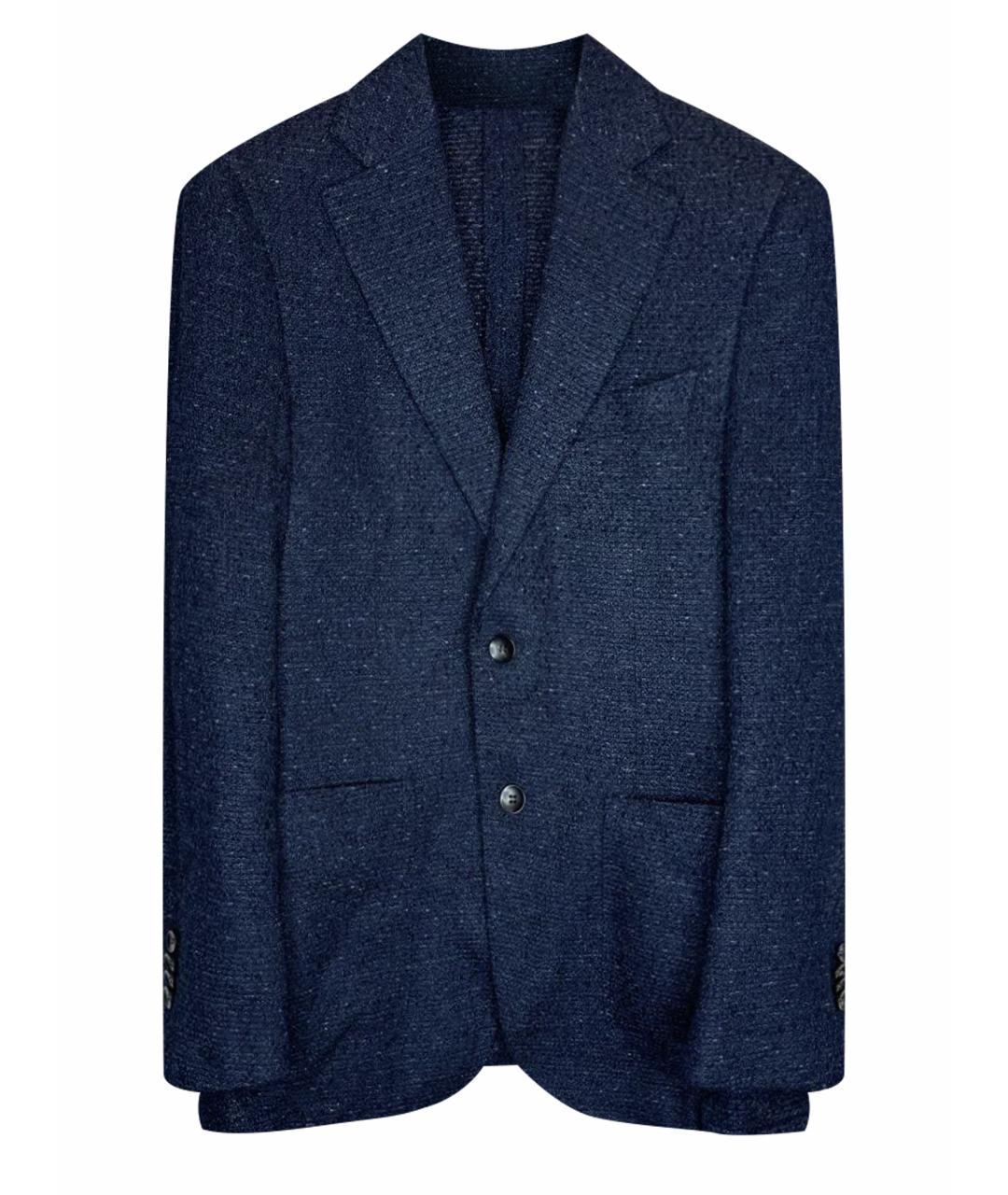 SUITSUPPLY Темно-синий льняной пиджак, фото 1