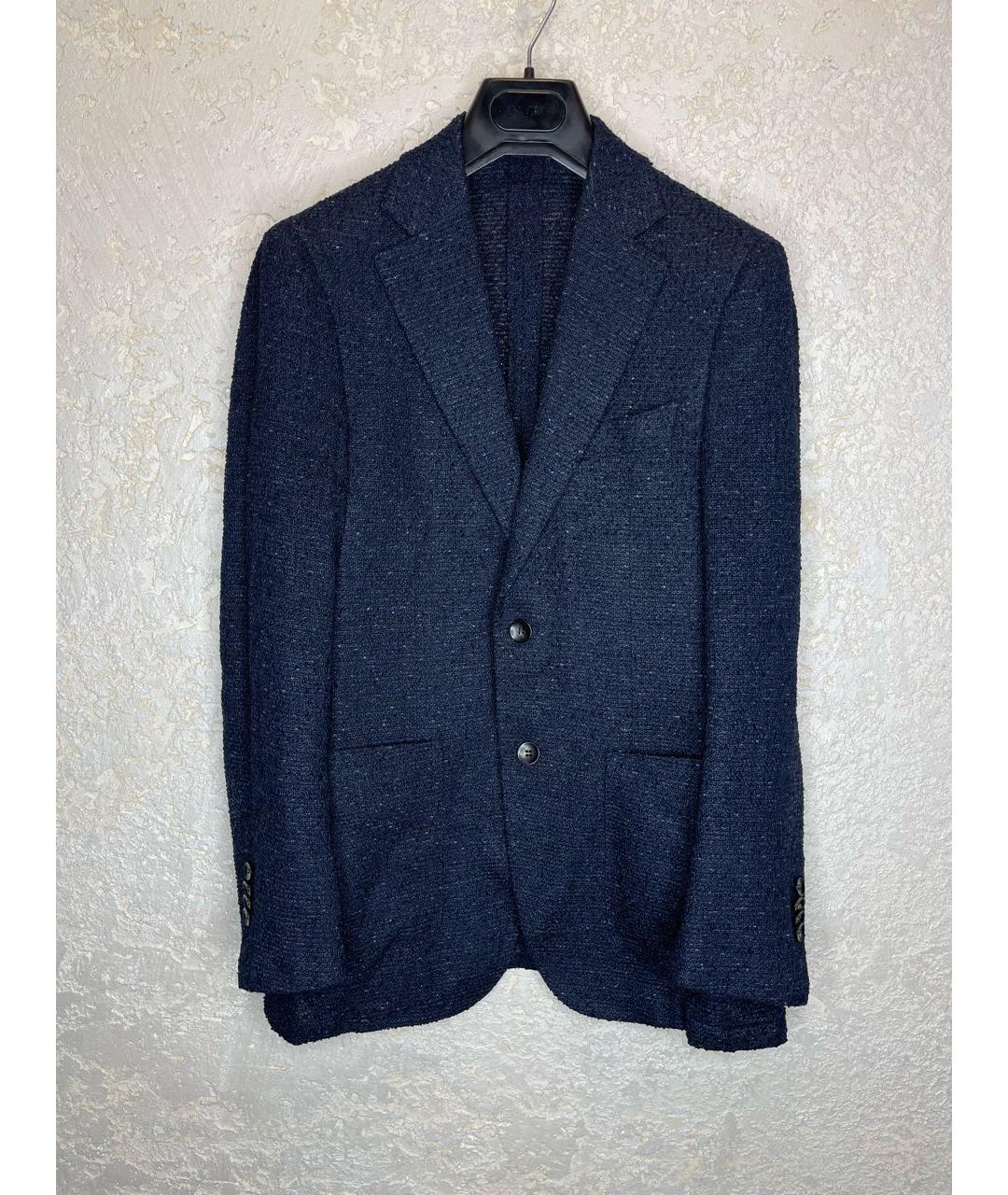 SUITSUPPLY Темно-синий льняной пиджак, фото 9