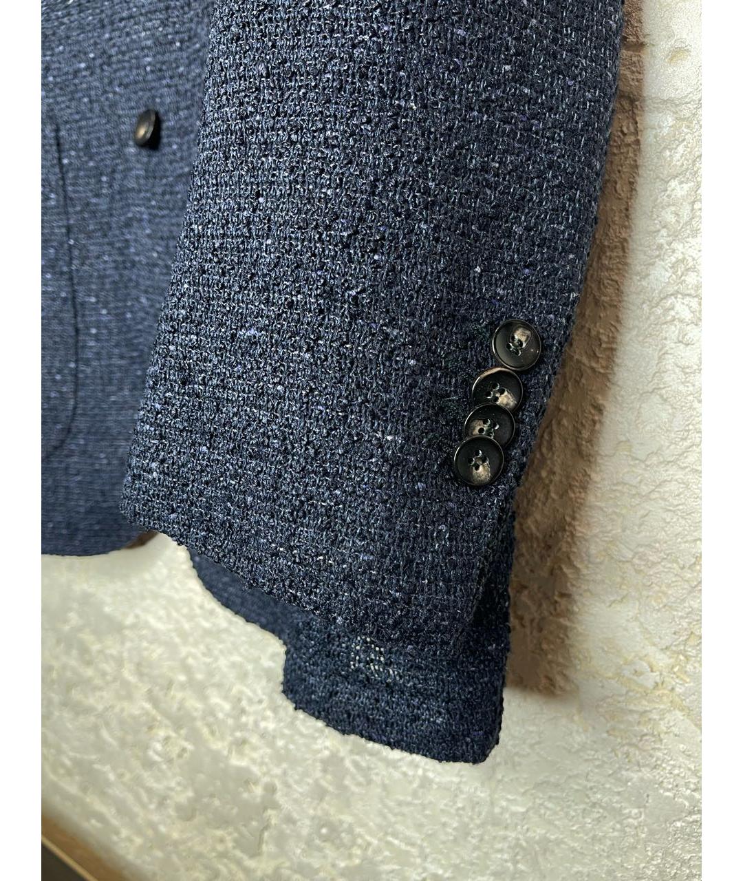 SUITSUPPLY Темно-синий льняной пиджак, фото 3