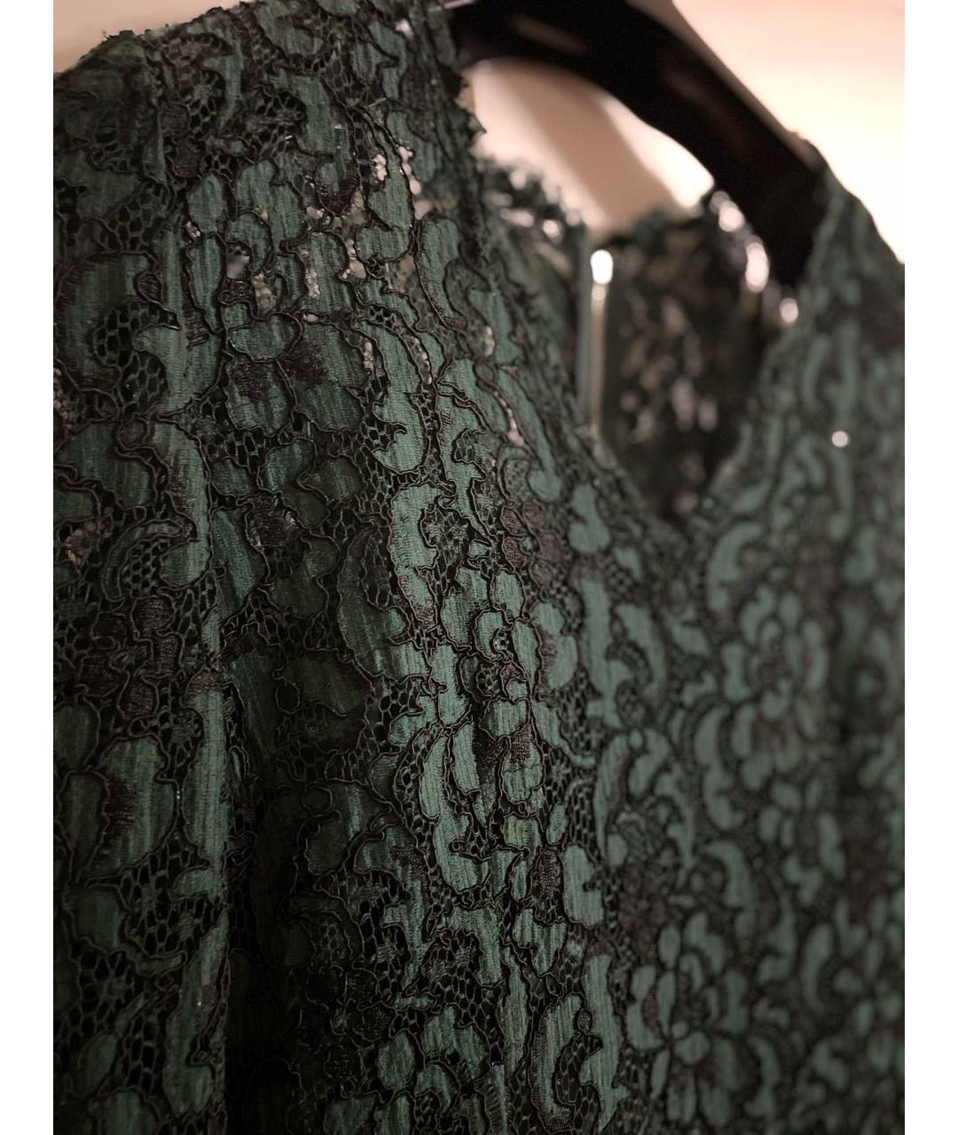 DOLCE&GABBANA Зеленые кружевное вечернее платье, фото 4