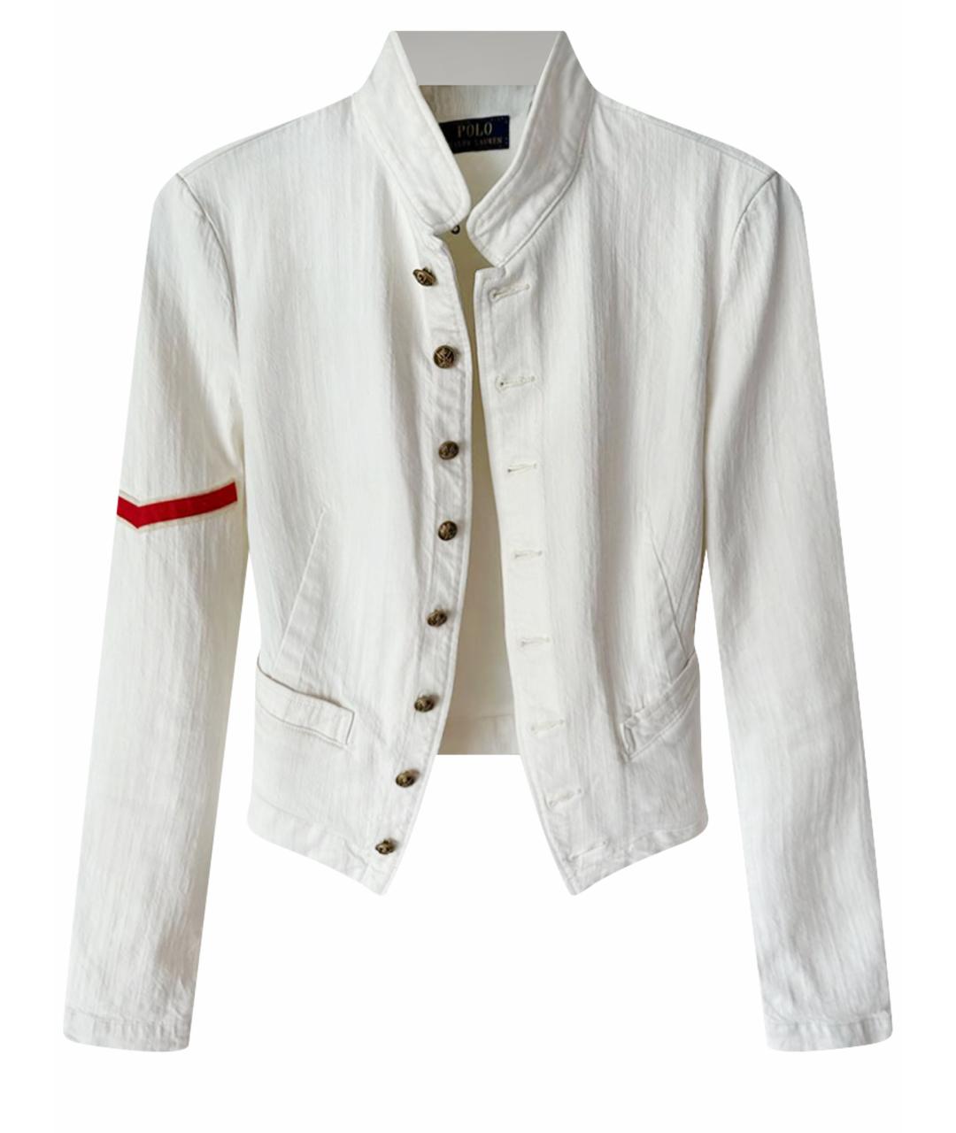 POLO RALPH LAUREN Белый хлопковый жакет/пиджак, фото 1