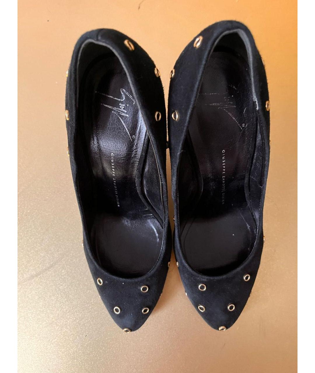 GIUSEPPE ZANOTTI DESIGN Черные замшевые туфли, фото 7