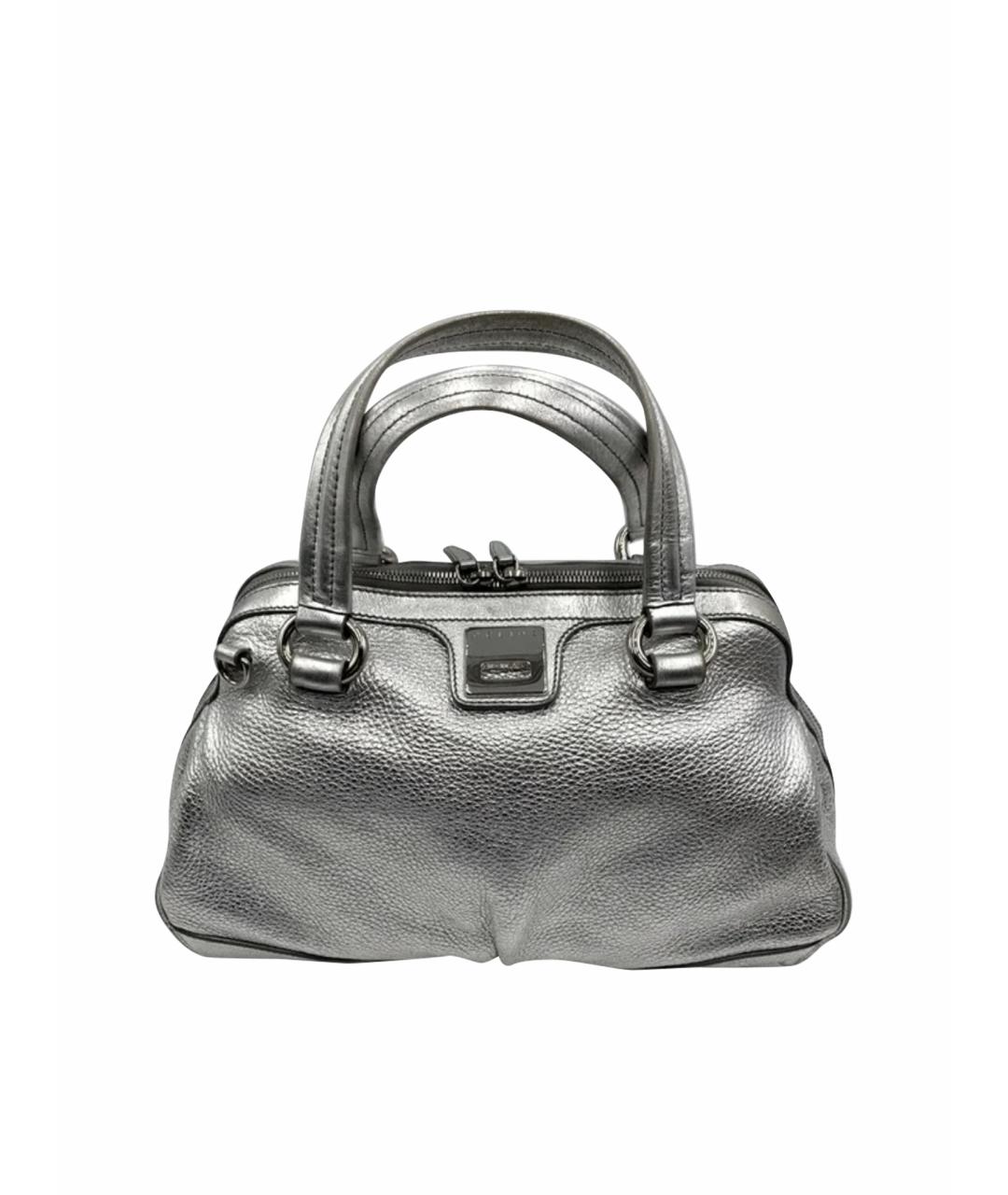 CELINE PRE-OWNED Серебряная кожаная сумка с короткими ручками, фото 1
