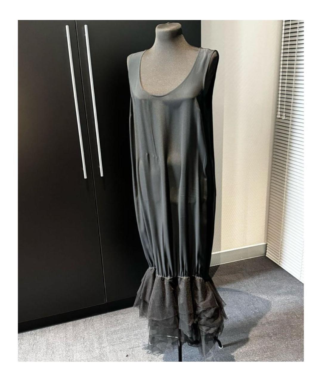 BRUNELLO CUCINELLI Антрацитовое шерстяное повседневное платье, фото 6