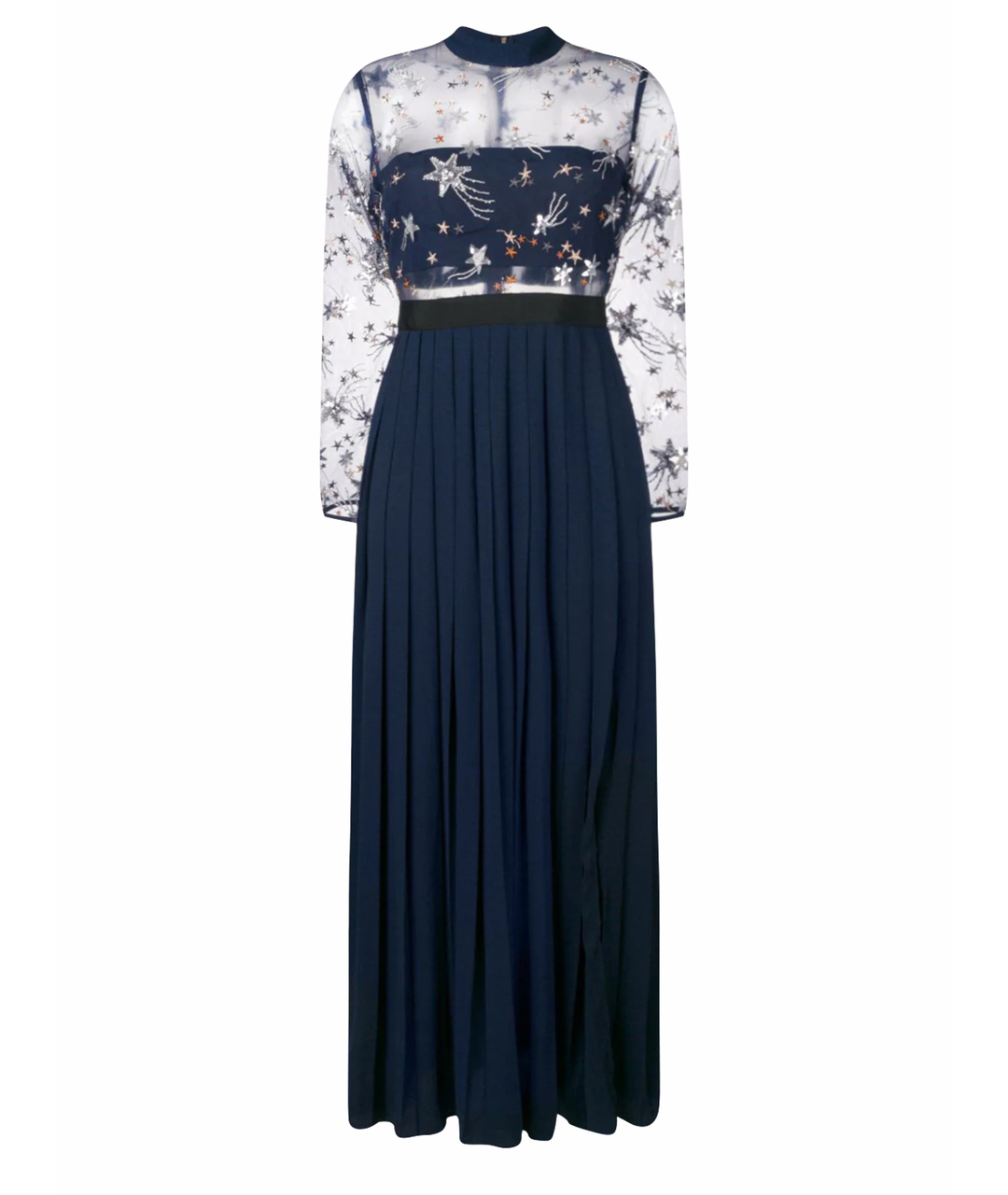 SELF-PORTRAIT Темно-синее полиэстеровое вечернее платье, фото 1
