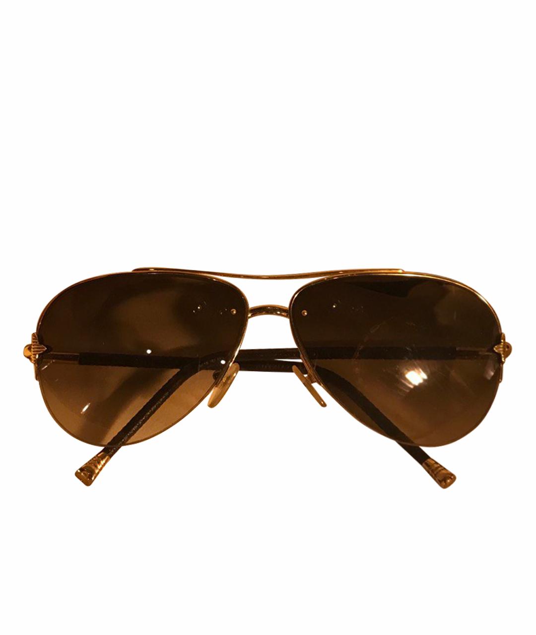 LOUIS VUITTON PRE-OWNED Золотые металлические солнцезащитные очки, фото 1