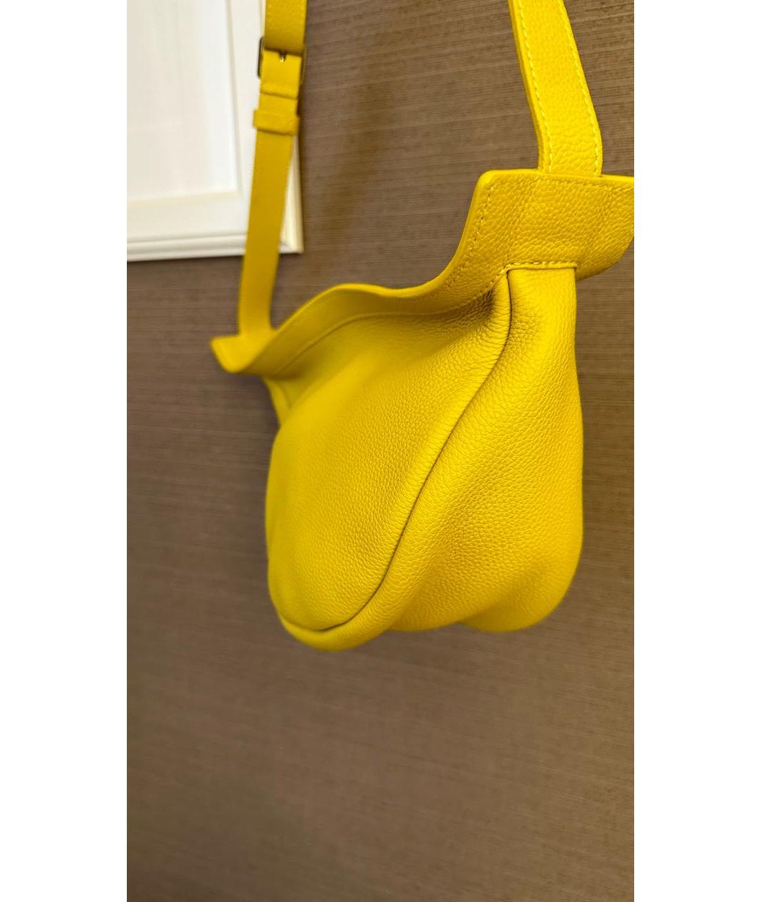 THE ROW Желтая кожаная сумка через плечо, фото 2