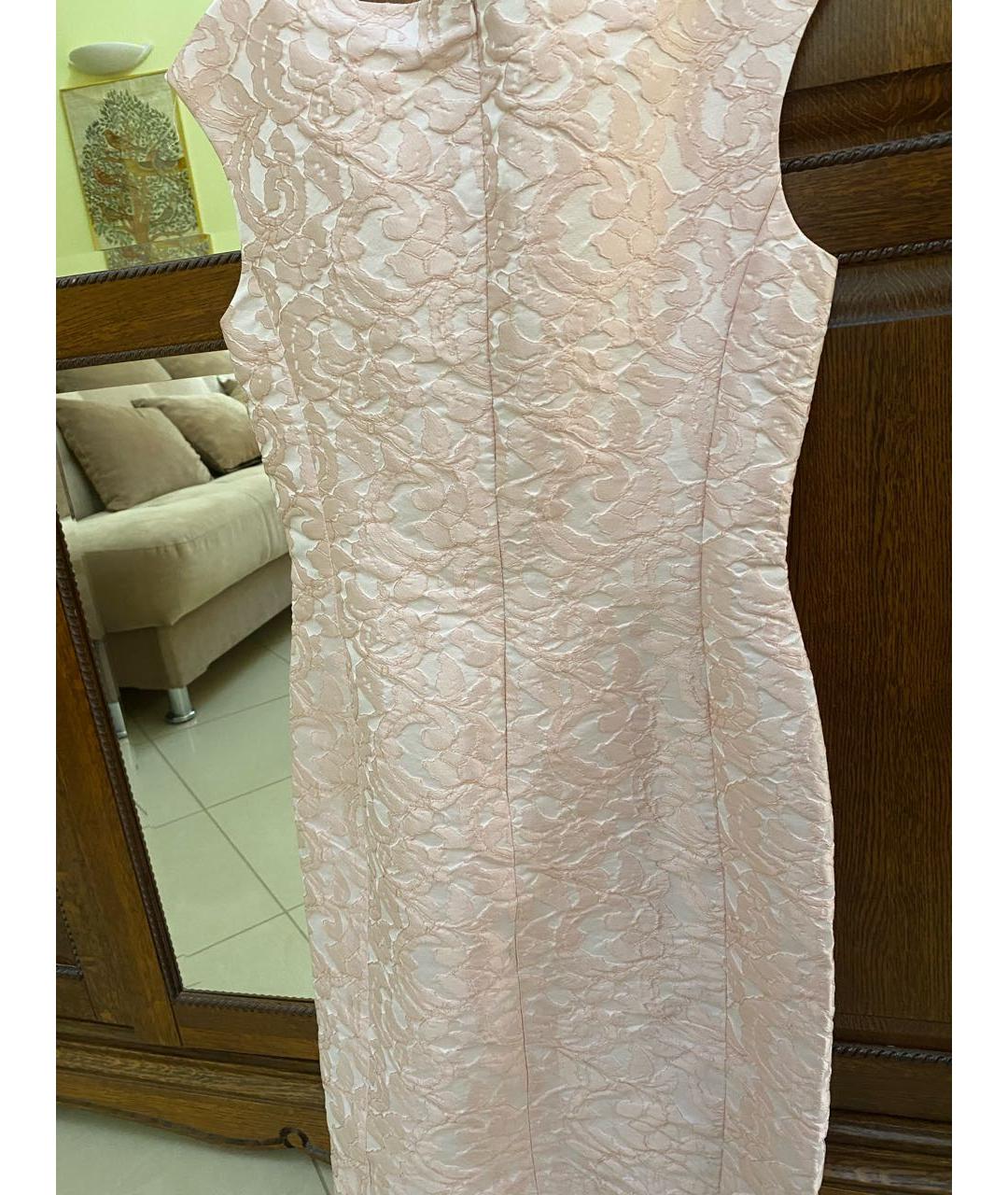 RALPH LAUREN Розовое полиэстеровое коктейльное платье, фото 3
