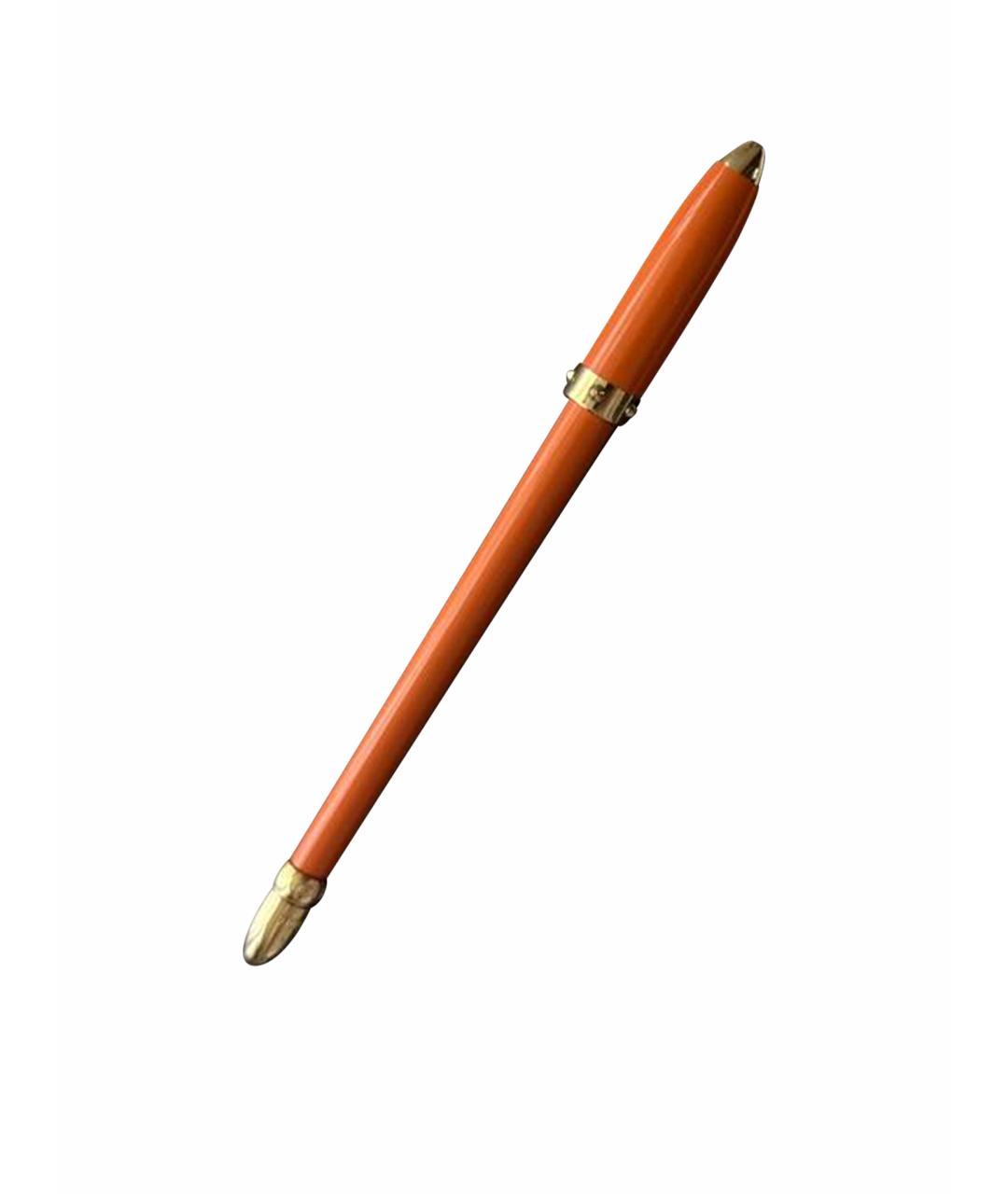 LOUIS VUITTON PRE-OWNED Оранжевая металлическая шариковая ручка, фото 1