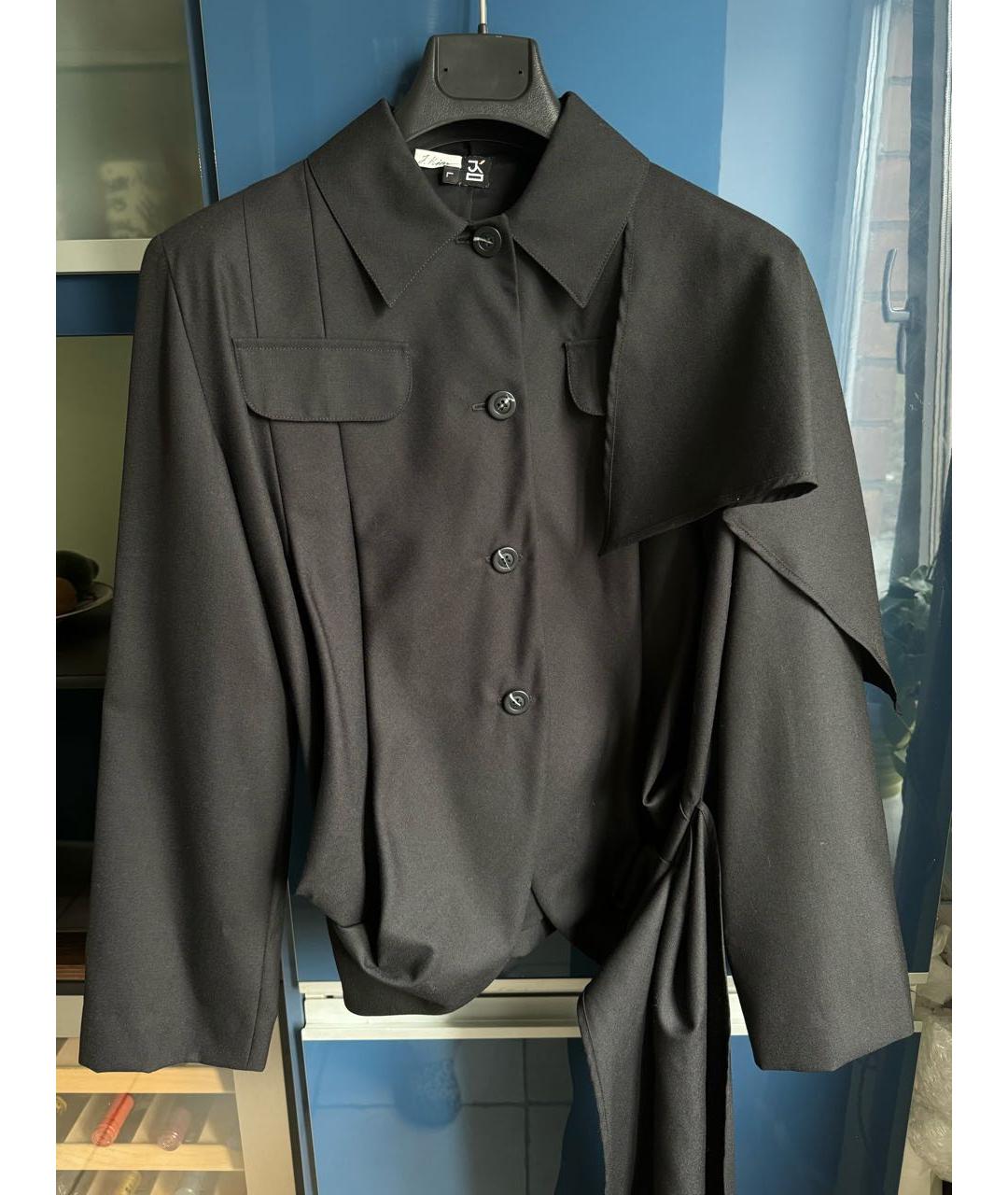J.KIM Черный шерстяной жакет/пиджак, фото 2