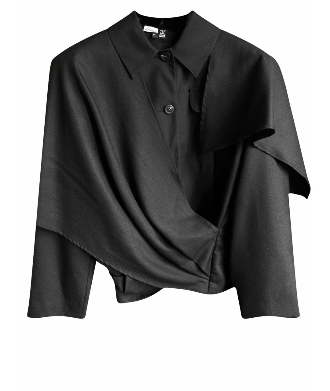 J.KIM Черный шерстяной жакет/пиджак, фото 1