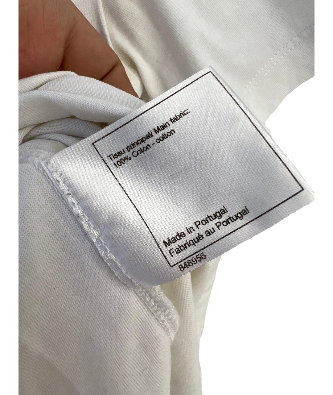 CHANEL Белая хлопковая футболка, фото 5