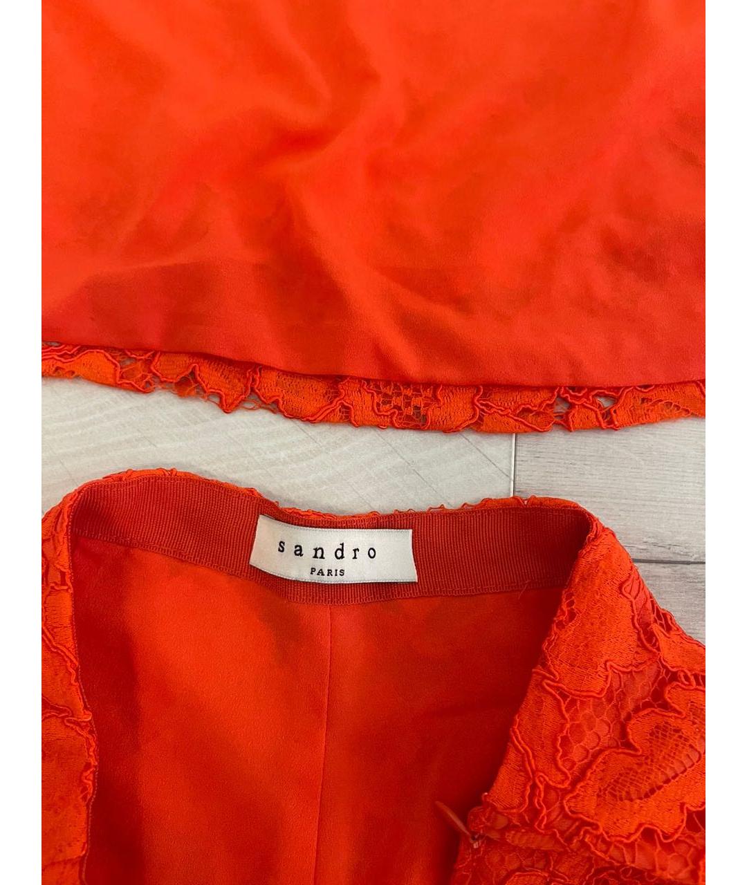 SANDRO Оранжевый костюм с юбками, фото 5
