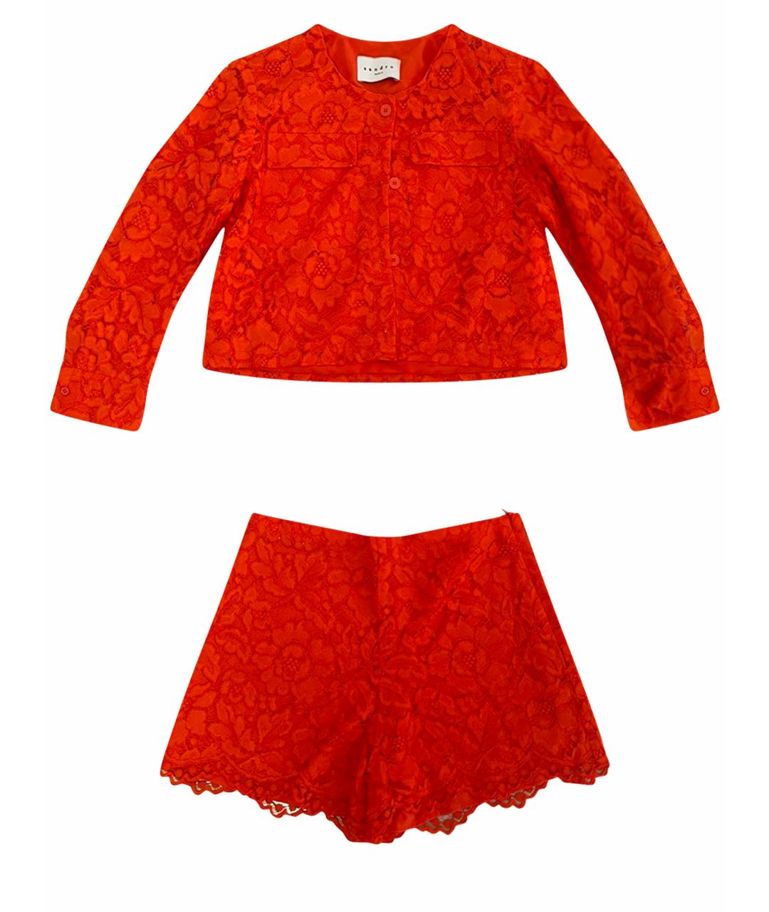 SANDRO Оранжевый костюм с юбками, фото 1