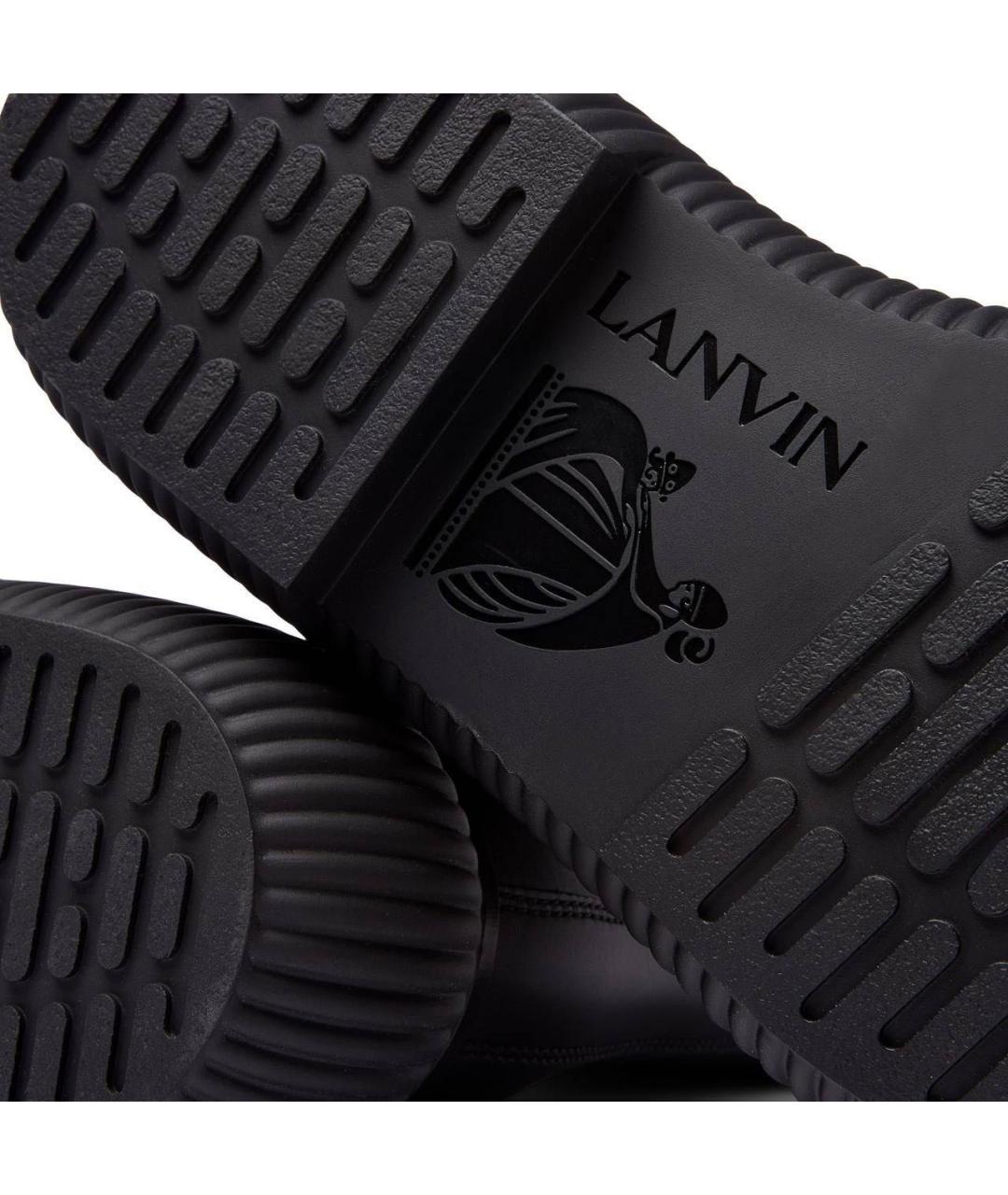 LANVIN Черные кожаные высокие ботинки, фото 6