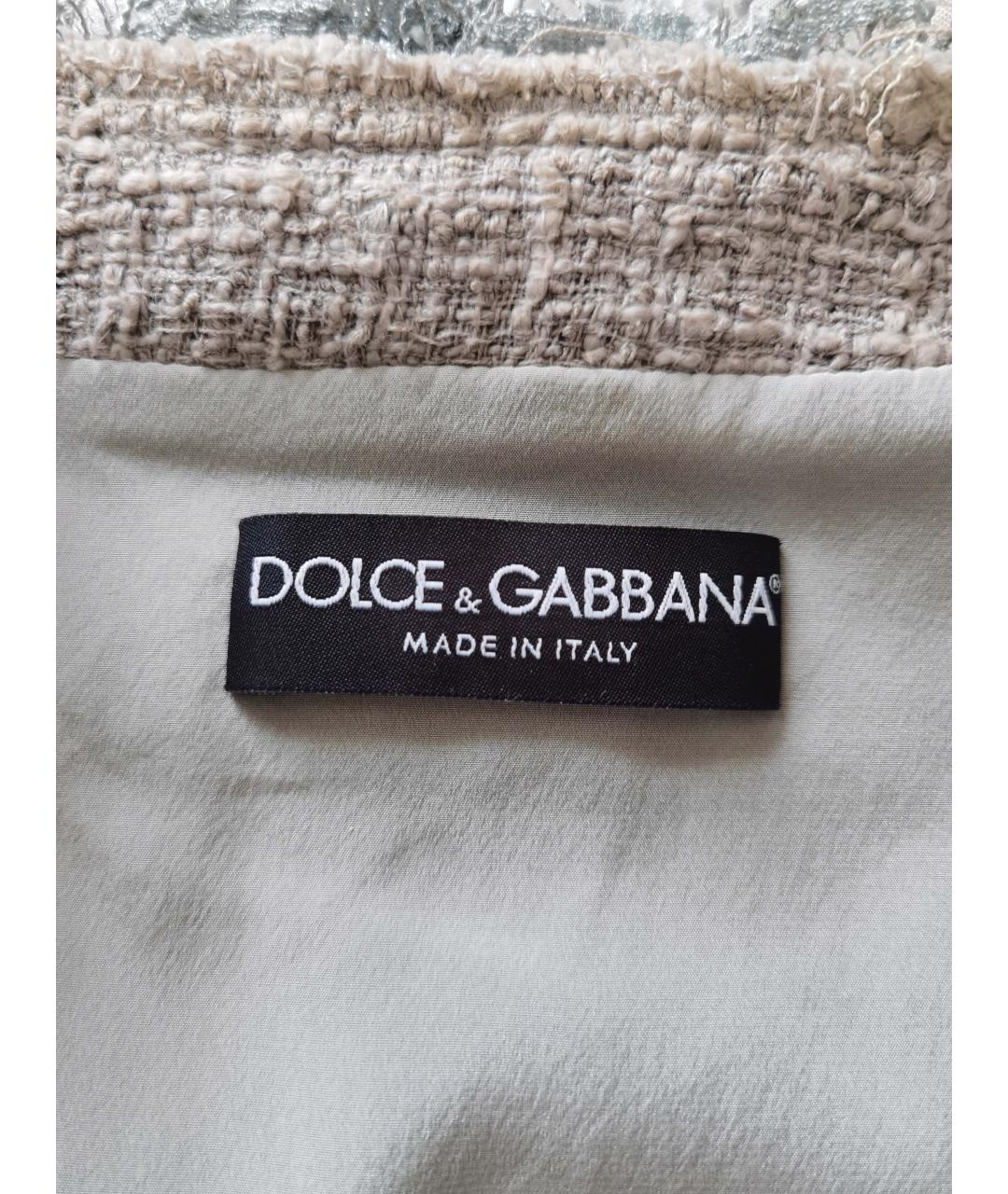 DOLCE&GABBANA Серый хлопковый жакет/пиджак, фото 3