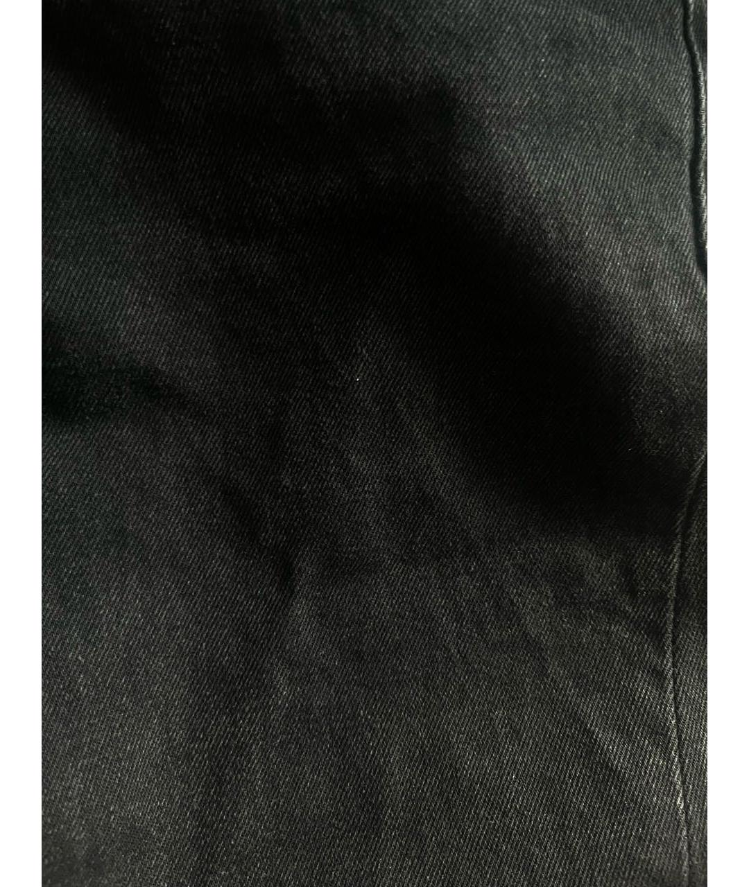 TRUSSARDI Черные хлопковые прямые джинсы, фото 4