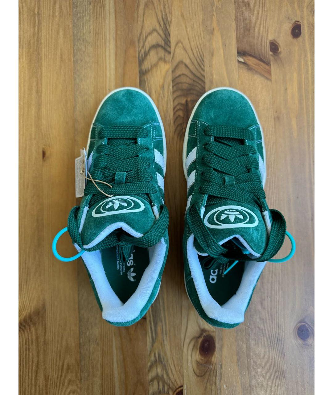 ADIDAS Зеленые замшевые кроссовки, фото 3
