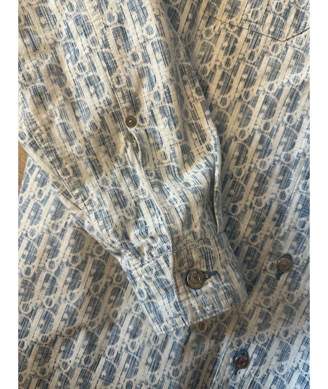CHRISTIAN DIOR PRE-OWNED Голубая хлопковая кэжуал рубашка, фото 4