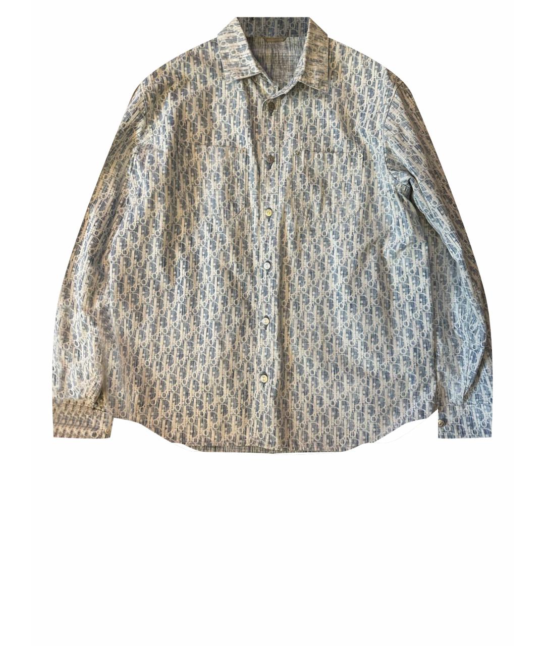CHRISTIAN DIOR Голубая хлопковая кэжуал рубашка, фото 1