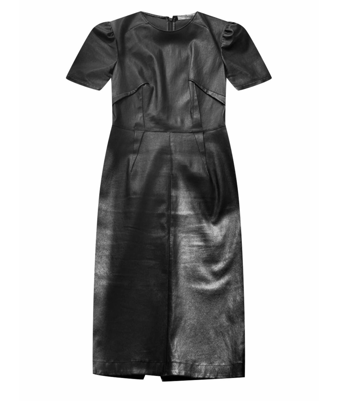 GIVENCHY Черное кожаное коктейльное платье, фото 1