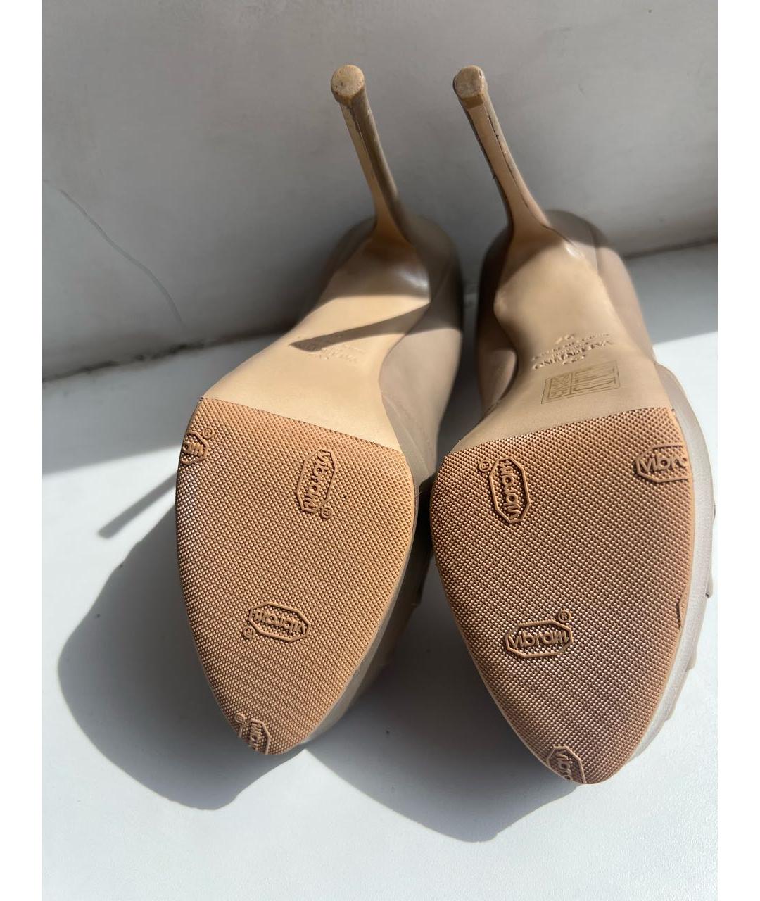 VALENTINO Бежевые кожаные туфли, фото 6