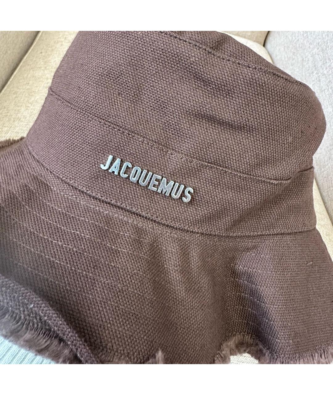 JACQUEMUS Коричневая хлопковая панама, фото 5