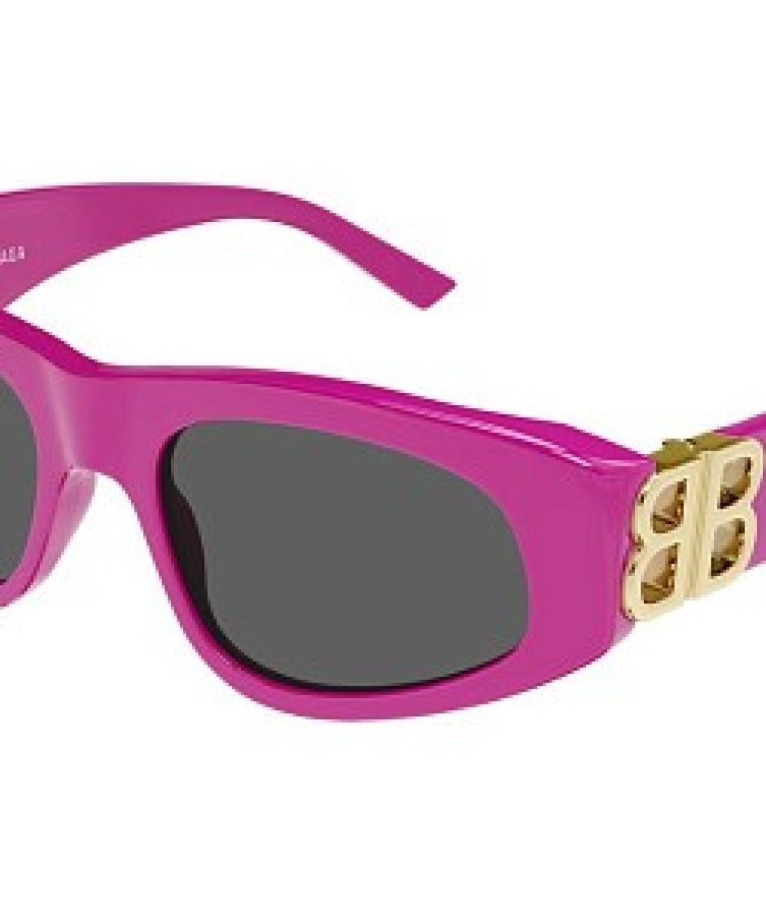BALENCIAGA Розовые пластиковые солнцезащитные очки, фото 5