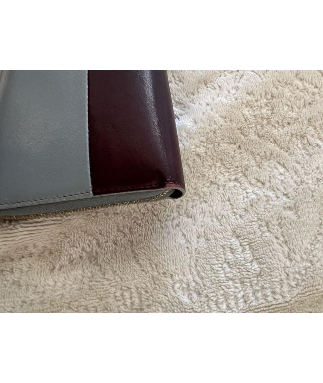 CELINE PRE-OWNED Серый кожаный кошелек, фото 3