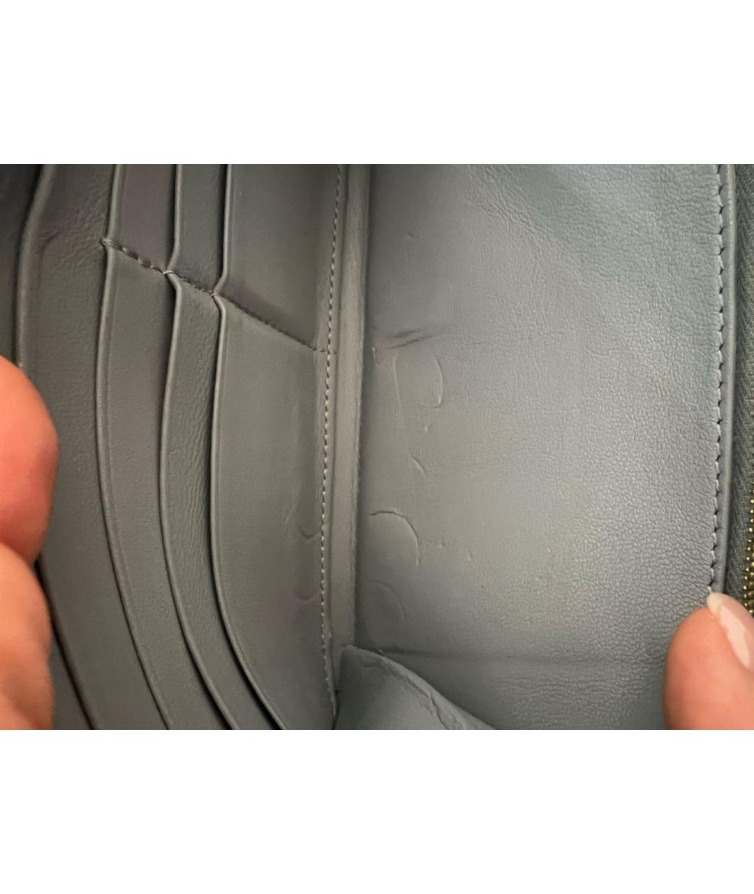 CELINE PRE-OWNED Серый кожаный кошелек, фото 5