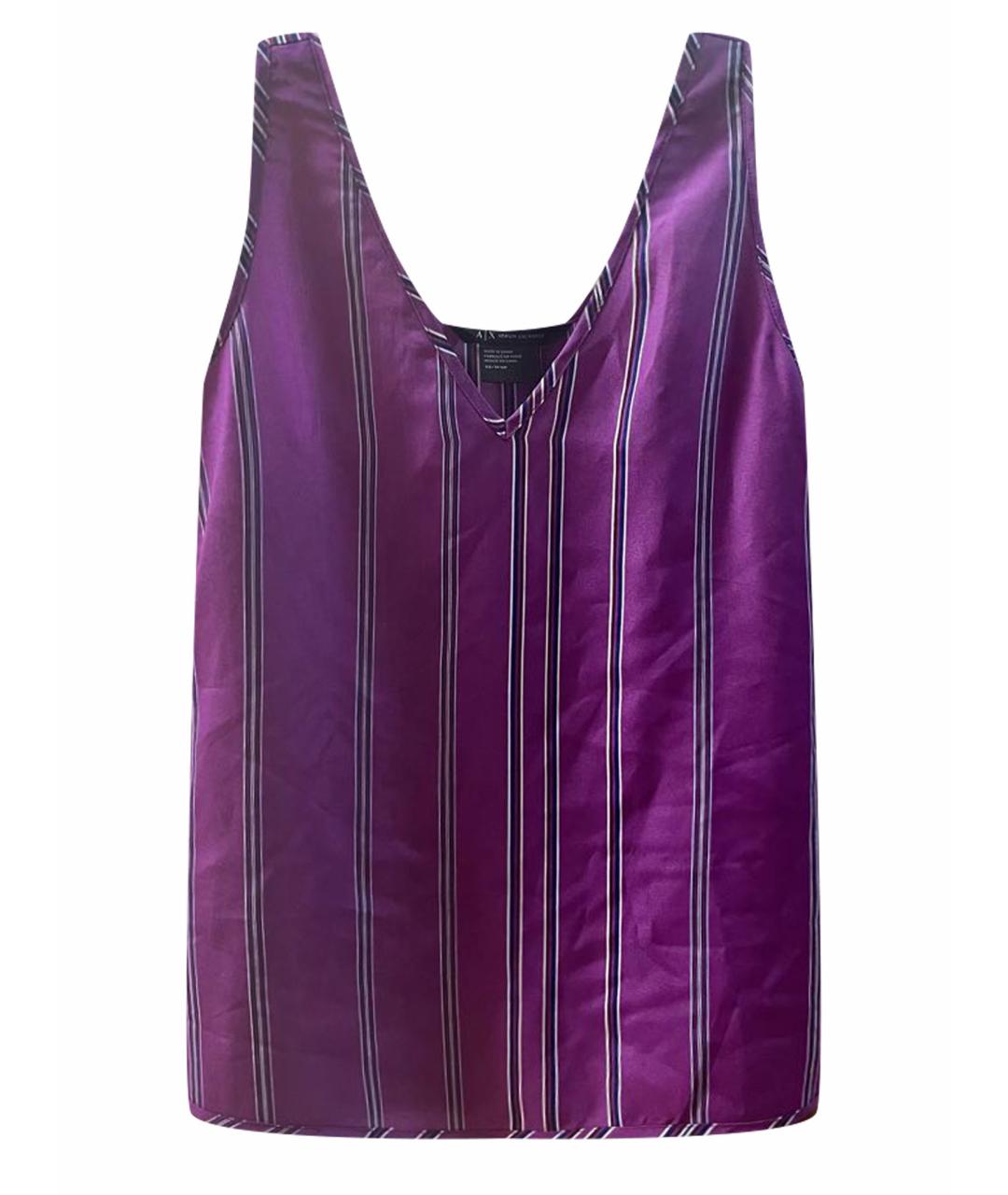 ARMANI EXCHANGE Фиолетовая полиэстеровая блузы, фото 1