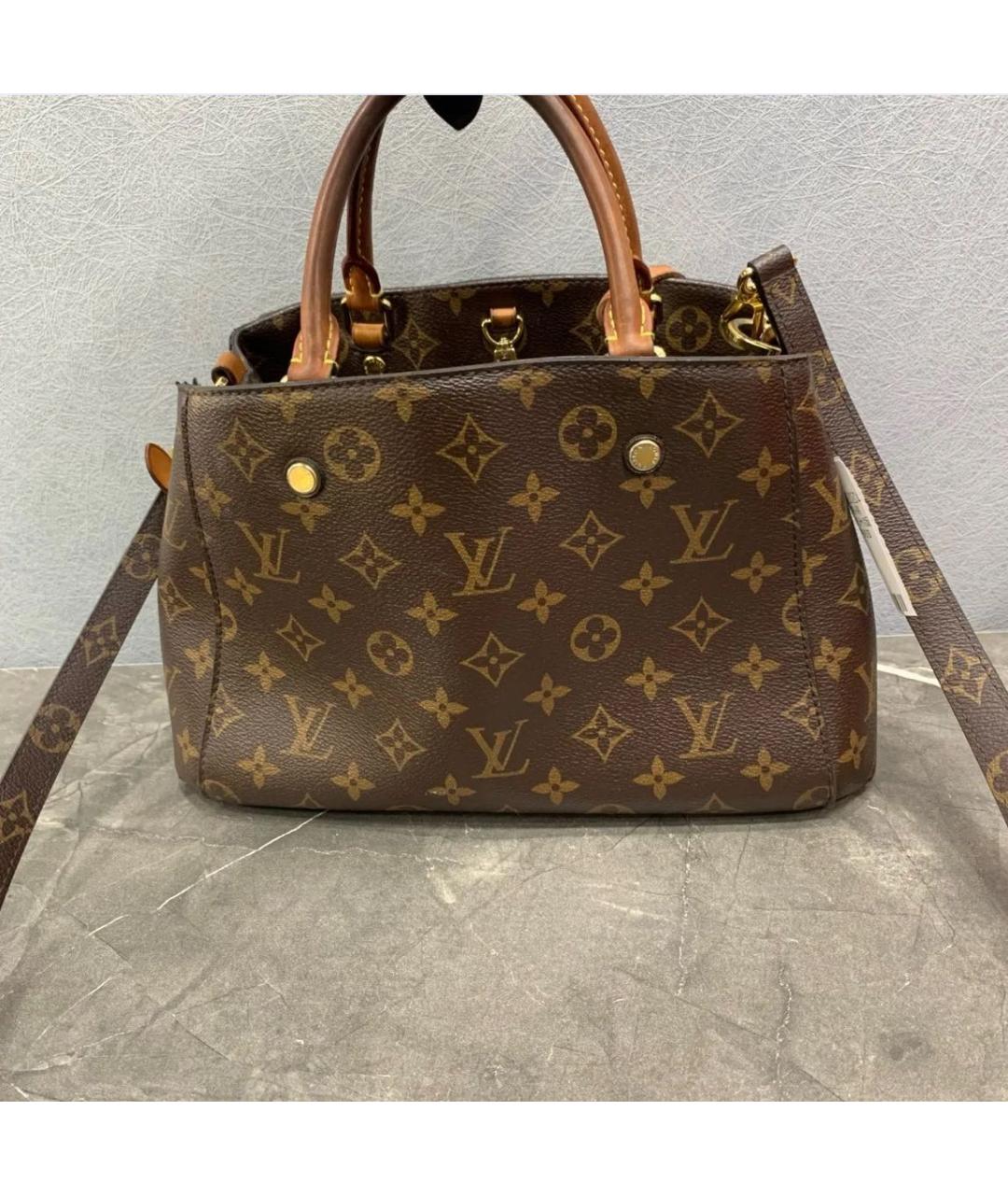 LOUIS VUITTON PRE-OWNED Коричневая сумка через плечо, фото 3