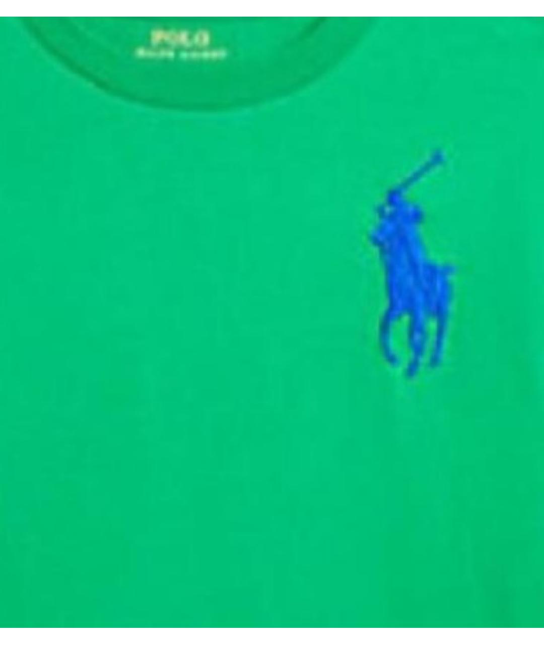 POLO RALPH LAUREN Зеленая хлопковая детская футболка, фото 4