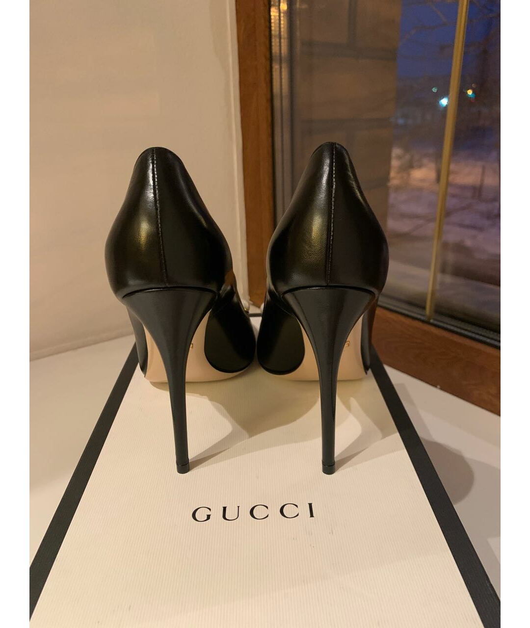 GUCCI Черные кожаные туфли, фото 3