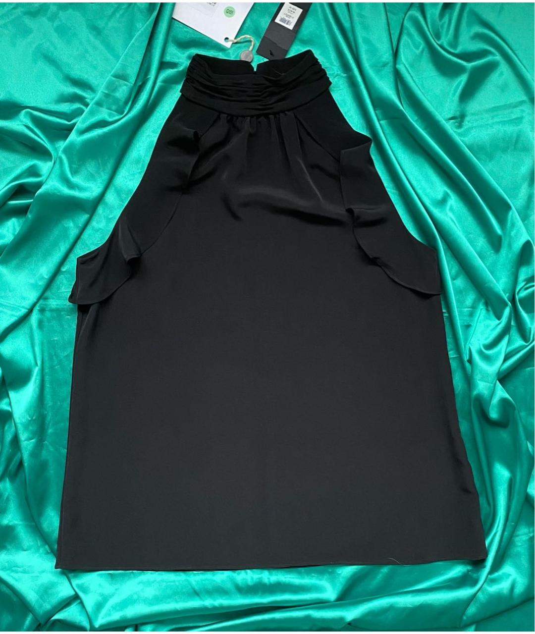 RACHEL ZOE Черная полиэстеровая блузы, фото 7