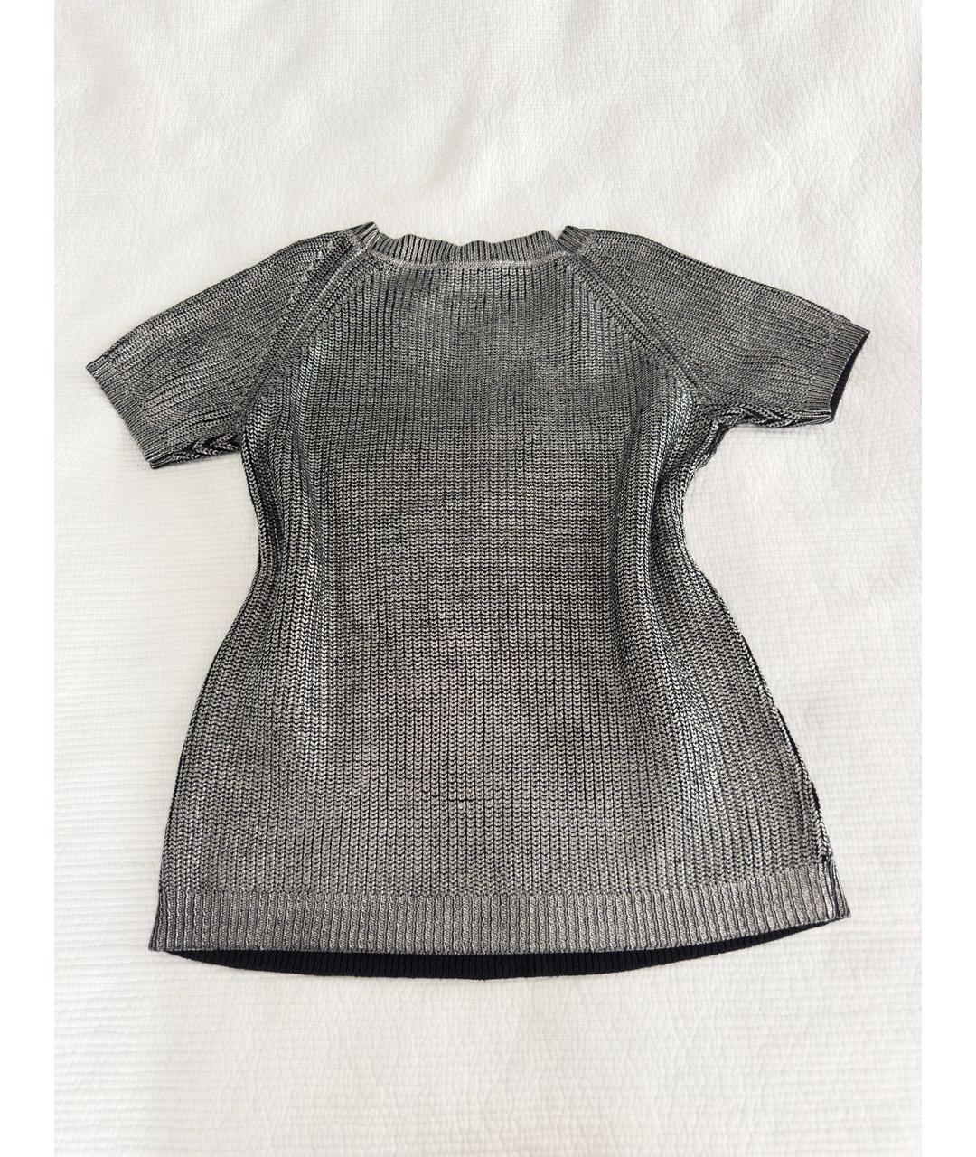 TRUSSARDI Серебрянный хлопковый джемпер / свитер, фото 2