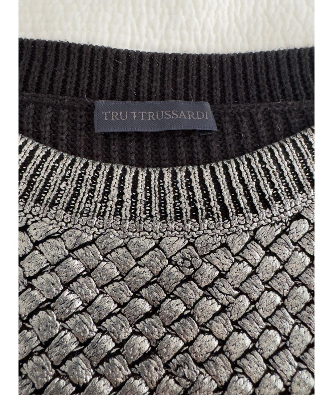 TRUSSARDI Серебрянный хлопковый джемпер / свитер, фото 3