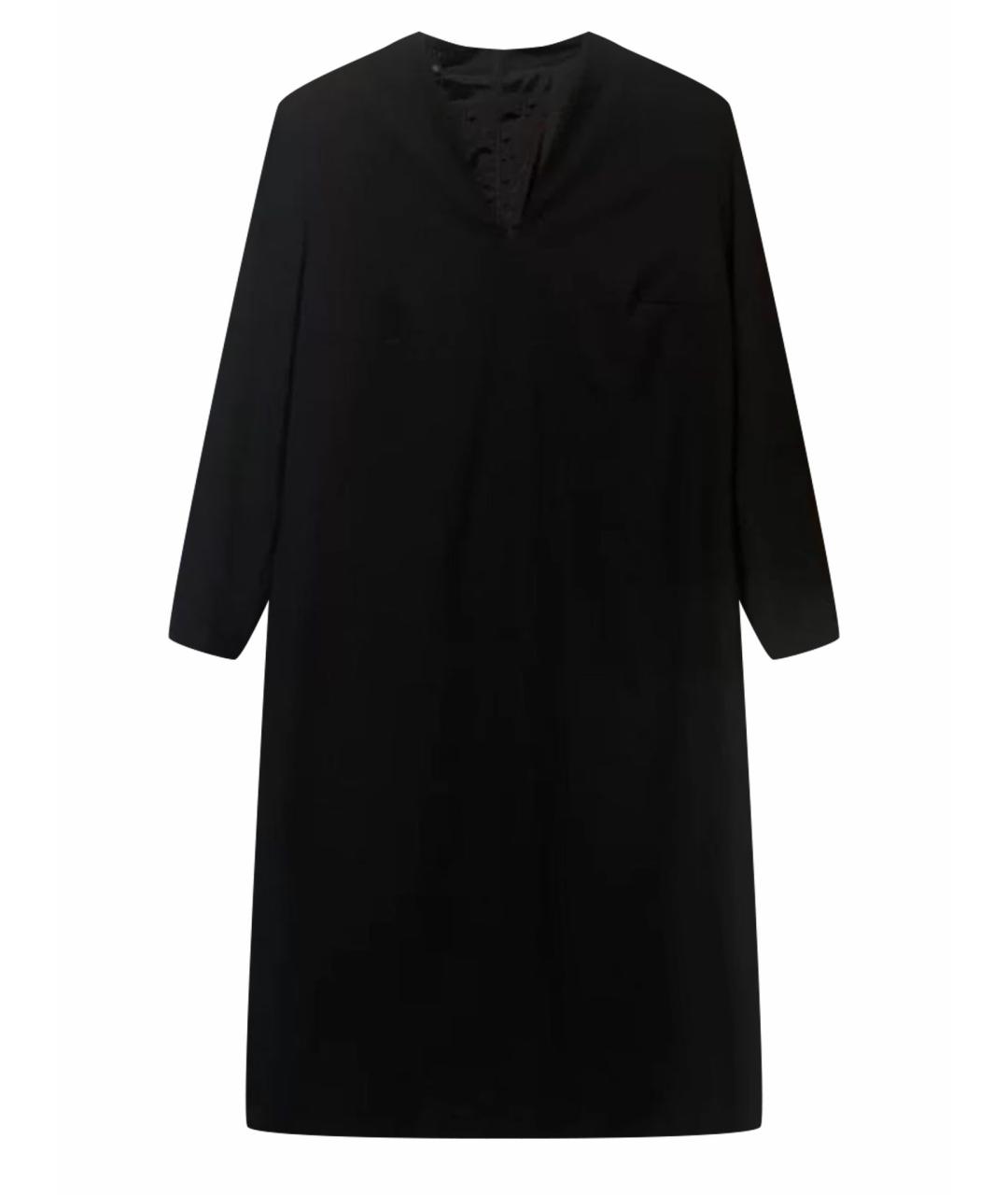 ESCADA Черное шерстяное повседневное платье, фото 1