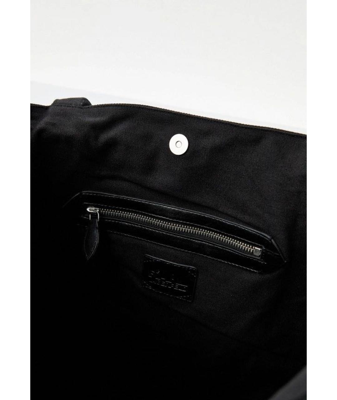 KARL LAGERFELD Черная тканевая пляжная сумка, фото 3